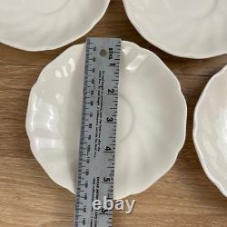 Johnson Brothers England Cream White Scalloped Ironstone Dinnerware Plates 21 pc