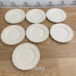 Johnson Brothers England Cream White Scalloped Ironstone Dinnerware Plates 21 pc