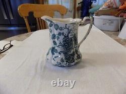 Johnson Brothers English Chippendale Green Floral 2 Quart Pitcher RARE