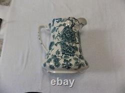 Johnson Brothers English Chippendale Green Floral 2 Quart Pitcher RARE