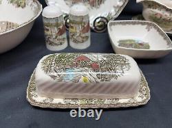 Johnson Brothers FRIENDLY VILLAGE England 9 PC. Serving Set Bowls, Plates++