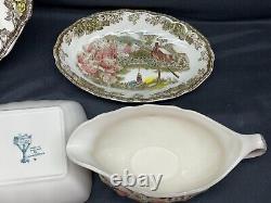 Johnson Brothers FRIENDLY VILLAGE England 9 PC. Serving Set Bowls, Plates++