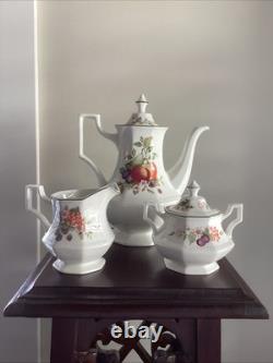 Johnson Brothers Fresh Fruit Coffee/Tea Set. 1990s. Made In England. Pristine