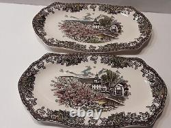 Johnson Brothers Friendly Villag 2 Platers 12.75x 7.25 New