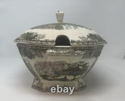 Johnson Brothers Friendly Village 13 Rectangular Soup Tureen & Lid England Vtg