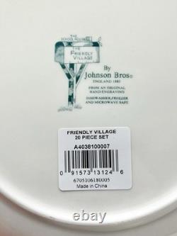 Johnson Brothers Friendly Village 20-Piece Ceramic Dinnerware Set, Service 4
