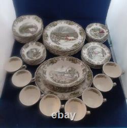 Johnson Brothers Friendly Village 50 Pieces China Set 8 Place Settings Gorgeous