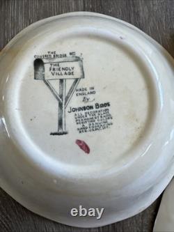 Johnson Brothers Friendly Village Dinnerware Set Vintage Bowls, Plates & Cups