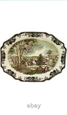 Johnson Brothers Friendly Village Oval Turkey Platter 20 x 15 Made in England