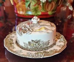 Johnson Brothers Friendly Village Round Covered Butter Dish EUC