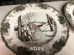 Johnson Brothers Friendly Village School House (lot Of 7) Dinner Plates New