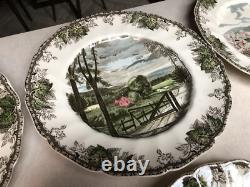 Johnson Brothers Friendly Village School House (lot Of 7) Dinner Plates New