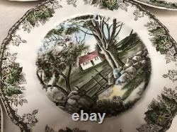 Johnson Brothers Friendly Village School House (lot Of 7) Dinner Plates New