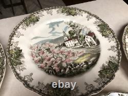 Johnson Brothers Friendly Village School House (lot Of 7) Dinner Plates New