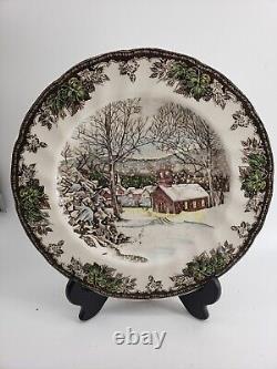 Johnson Brothers Friendly Village Sugar Maples & School House Dinner Plate Set 6