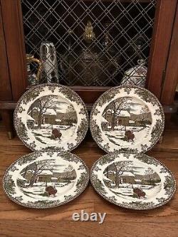 Johnson Brothers Friendly Village TURKEY 8 5/8 Luncheon Plate, Set Of 4 Plates