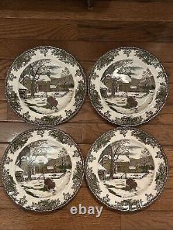 Johnson Brothers Friendly Village TURKEY 8 5/8 Luncheon Plate, Set Of 4 Plates