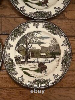 Johnson Brothers Friendly Village TURKEY 8 5/8 Luncheon Plate, Set Of 4 Plates