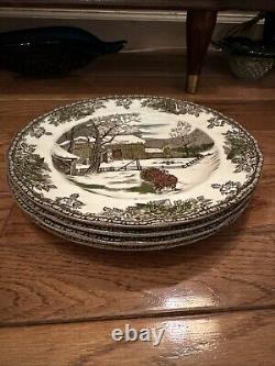 Johnson Brothers Friendly Village TURKEY 8 5/8 Luncheon Plate, Set Of 4 Plates