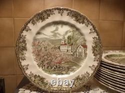 Johnson Brothers Friendly Village VINTAGE 1950's 10.5 Buffet Plates 12 PATTERNS