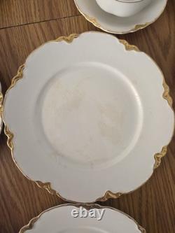 Johnson Brothers Gold Trim China Tea Set 23 Piece, Cups & Saucers, Plates, Bowl