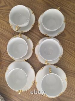 Johnson Brothers Gold Trim China Tea Set 23 Piece, Cups & Saucers, Plates, Bowl