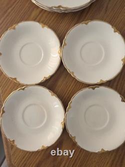 Johnson Brothers Gold Trim China Tea Set 23 Piece, Cups & Saucers, Plates, Bowl