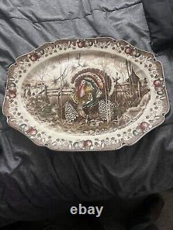 Johnson Brothers HIS MAJESTY Made In England Turkey Platter 20 1/2 X 16