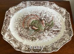 Johnson Brothers HTF 17 X 14 Wild Turkeys Native American Windsor Ware Platter