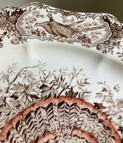 Johnson Brothers HTF 17 X 14 Wild Turkeys Native American Windsor Ware Platter