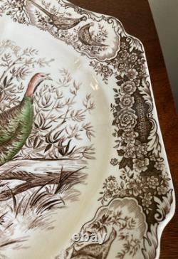 Johnson Brothers HTF 17 X 14 Wild Turkeys Native American Windsor Ware Platter