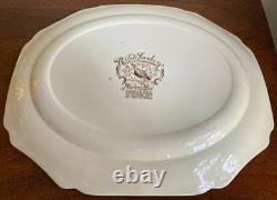 Johnson Brothers HTF 17 X 14 Wild Turkeys Native American Windsor Ware Platter