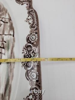 Johnson Brothers Heritage Hall Brown Multicolor 20 Serving Platter England Nice