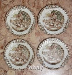 Johnson Brothers Heritage Hall Brown Multicolor Dinnerware Plates + (13 pieces)