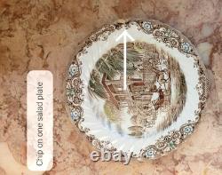 Johnson Brothers Heritage Hall Brown Multicolor Dinnerware Plates + (13 pieces)