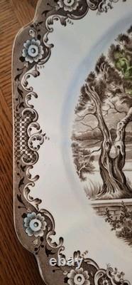 Johnson Brothers Heritage Hall Brown Multicolored 20 Serving Platter