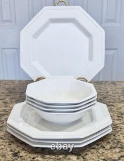 Johnson Brothers Heritage White England Ironstone 8pc Set Plates Bowls Octagonal