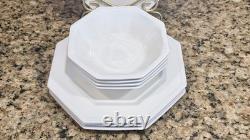 Johnson Brothers Heritage White England Ironstone 8pc Set Plates Bowls Octagonal