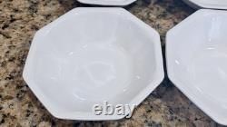 Johnson Brothers Heritage White England Ironstone 8pc Set Plates Bowls Octagonal
