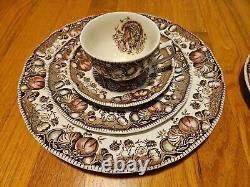 Johnson Brothers His Majesty Fall Thanksgiving Set Dinner Mugs Plates 19 Piece