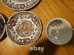 Johnson Brothers His Majesty Fall Thanksgiving Set Dinner Mugs Plates 19 Piece