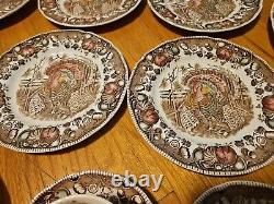 Johnson Brothers His Majesty Fall Thanksgiving Set Dinner Mugs Plates 19 Piece