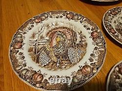 Johnson Brothers His Majesty Fall Thanksgiving Set Dinner Mugs Plates 19 Piece