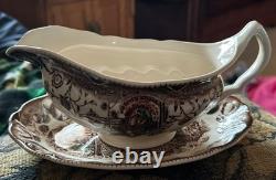Johnson Brothers His Majesty Gravy Boat & Underplate Turkey Thanksgiving