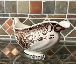 Johnson Brothers His Majesty Gravy Boat & Underplate Turkey Thanksgiving