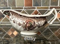 Johnson Brothers His Majesty Gravy Boat & Underplate Turkey Thanksgiving