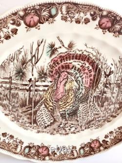 Johnson Brothers His Majesty Large Oval Serving Platter Turkey Center 15.5