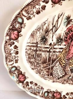 Johnson Brothers His Majesty Large Oval Serving Platter Turkey Center 15.5