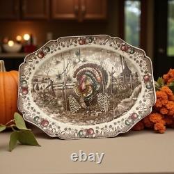 Johnson Brothers His Majesty Large Turkey Platter Thanksgiving 20L X 15 5/8W