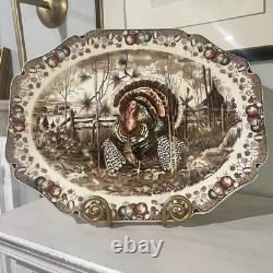 Johnson Brothers His Majesty Large Turkey Platter Thanksgiving 20L X 15.75W